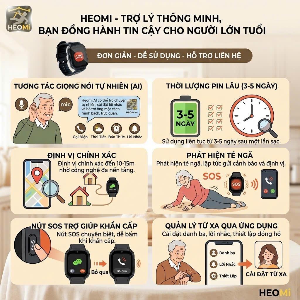 HEOMI - Trợ lý thông minh, bạn đồng hành tin cậy cho người lớn tuổi